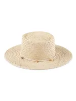 Seashells Straw Boater Hat