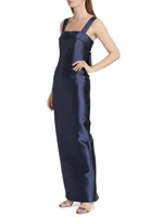 Brigitte Bow-Embellished Column Gown