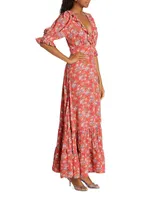 Spring Floral Tiered Maxi Dress