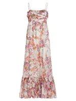 Floral Single-Tiered Maxi Dress