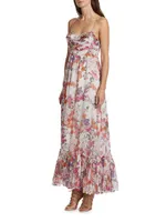 Floral Single-Tiered Maxi Dress