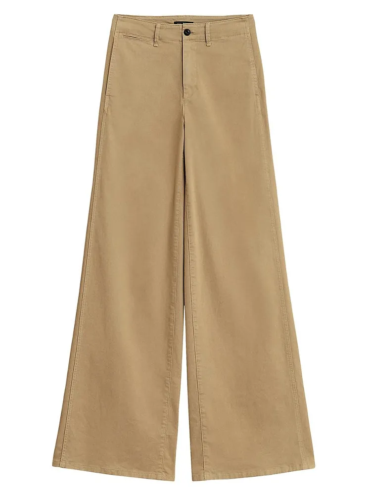 Sofie Wide-Leg Chino Pants