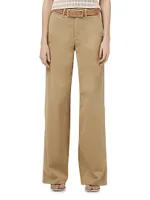 Sofie Wide-Leg Chino Pants