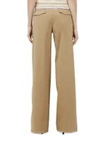 Sofie Wide-Leg Chino Pants