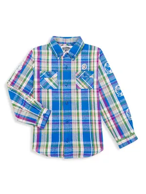 Little Boy's & BB Plaid Woven Flannel Shirt