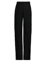 Straight-Leg Wool Trousers