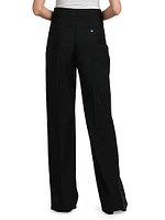 Straight-Leg Wool Trousers