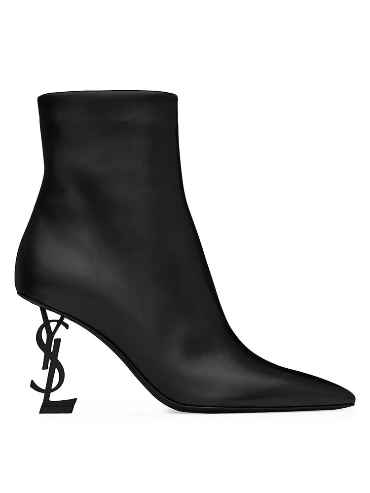 Opyum Booties Leather with Black Heel