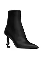 Opyum Booties Leather with Black Heel