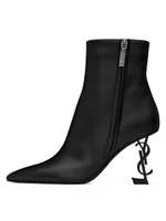 Opyum Booties Leather with Black Heel