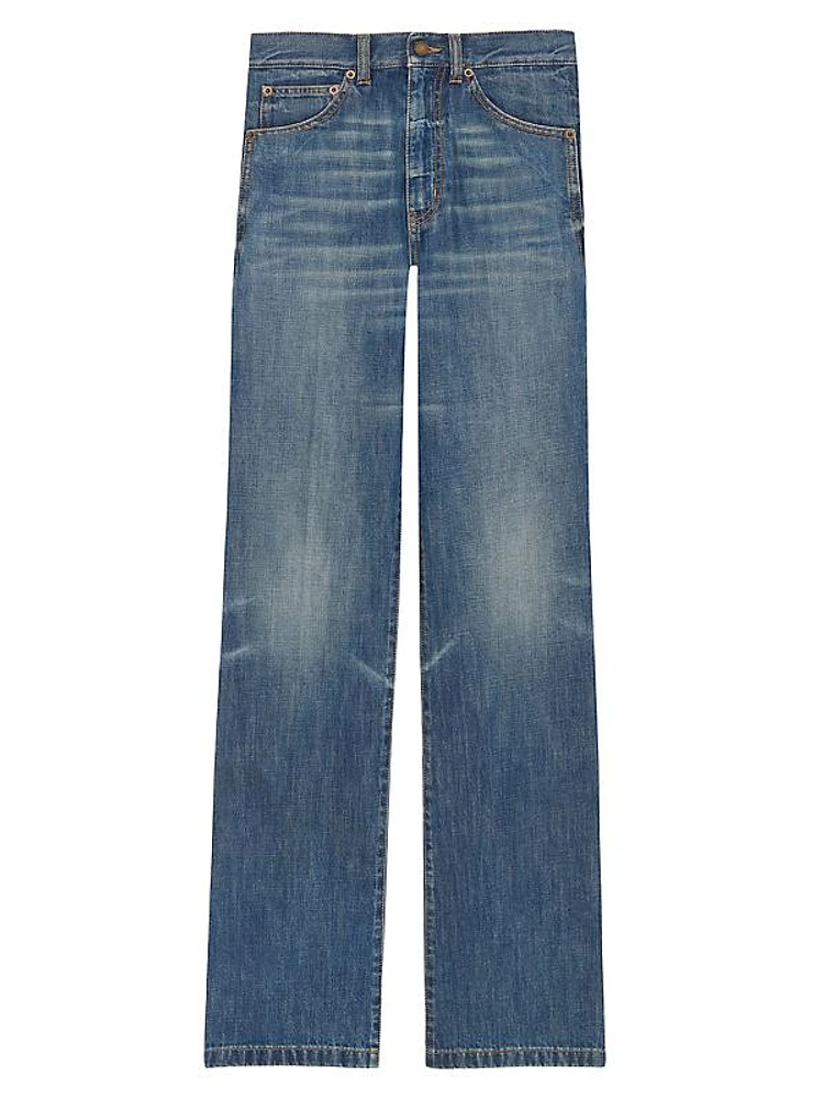 Clyde Jeans in North Medium Blue Denim