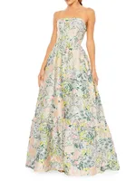 Floral Brocade Ball Gown