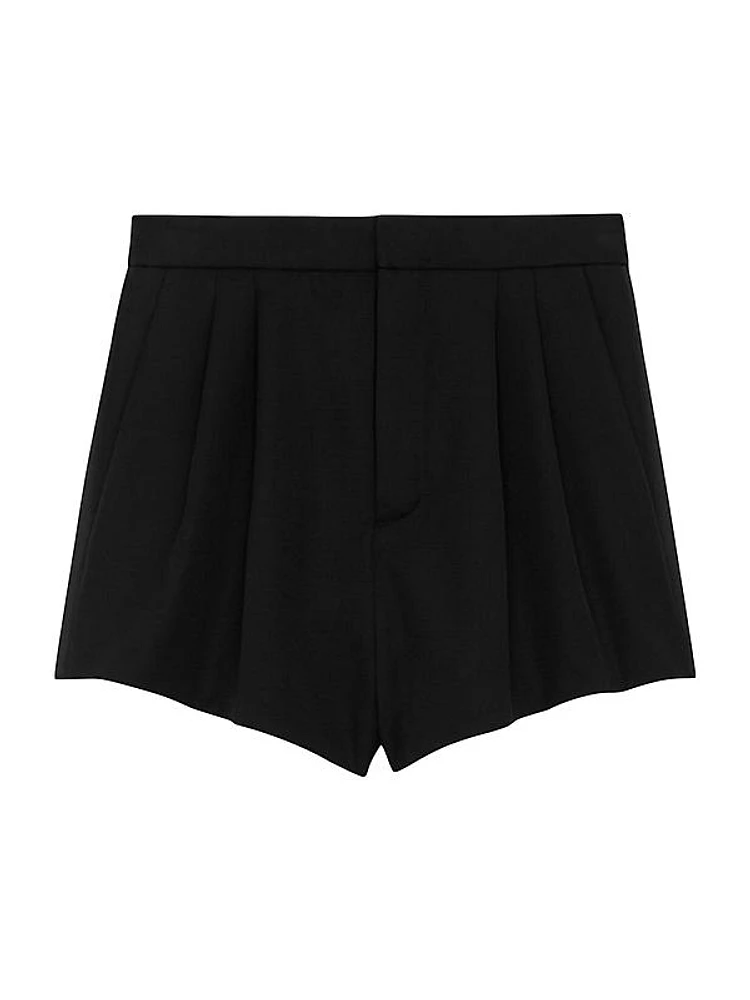 Tuxedo Shorts in Grain De Poudre