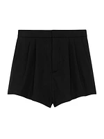 Tuxedo Shorts in Grain De Poudre