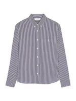 Monogram Shirt Striped Cotton Poplin