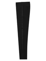 Tuxedo Straight Pants in Grain De Poudre