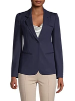 Single-Breasted Cotton Blazer