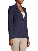 Single-Breasted Cotton Blazer