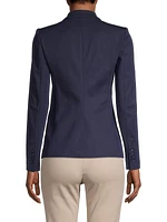 Single-Breasted Cotton Blazer