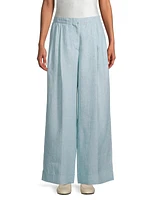 Linen Wide Leg Trousers