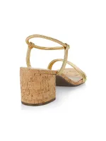 Gimenez 60MM Metallic Block-Heel Sandals