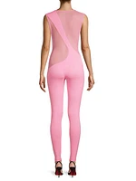 Plunging V-Neck Stretch Jumpsuit