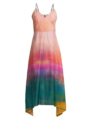 Sleeveless Printed Midi-Dress
