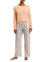 Sleep & Lounge Cotton Striped Pants