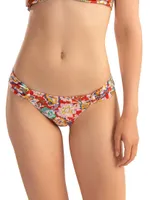 Floral Looped Bikini Bottoms