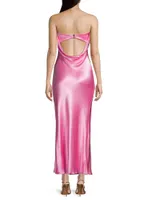 Moondance Satin Strapless Dress