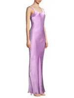 Adelyn Satin Floor-Length Dress