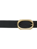 Signature Link Leather Belt