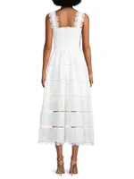 Kate Eyelet Cotton Midi-Dress