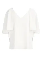 Marah Cape-Sleeve Top