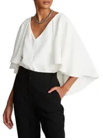 Marah Cape-Sleeve Top