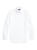 Dexter Cotton Pleated Long-Sleeve Shirt