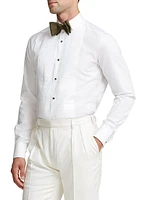 Dexter Cotton Pleated Long-Sleeve Shirt