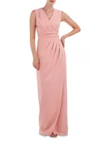 Cassia Pleated Column Gown