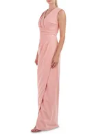 Cassia Pleated Column Gown