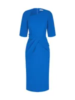 Alexa Pleated Midi-Dress