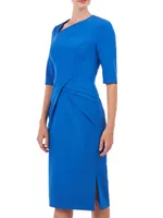 Alexa Pleated Midi-Dress