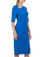 Alexa Pleated Midi-Dress