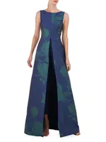 Lorena Magnolia-Jacquard Walk-Thru Jumpsuit