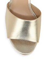 Dali 70MM Metallic Leather Platform Sandals