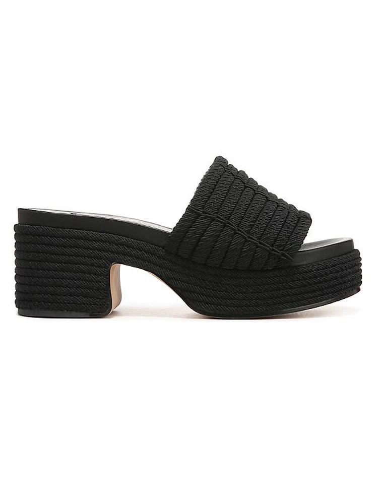 Margo Cord Platform Mules