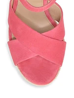 Lucille Suede Espadrille Platform Sandals