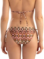 Printed Low-Rise String Bikini Bottom