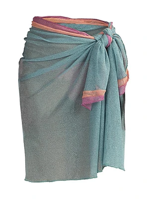 Sheer Colorblocked Sarong