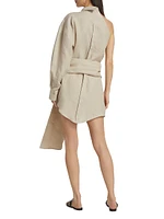 Blake Linen One-Shoulder Minidress