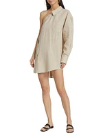 Blake Linen One-Shoulder Minidress